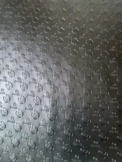 Napa Material Black Embossed Chanel Leather For Upholstery Furniture Handicraft
