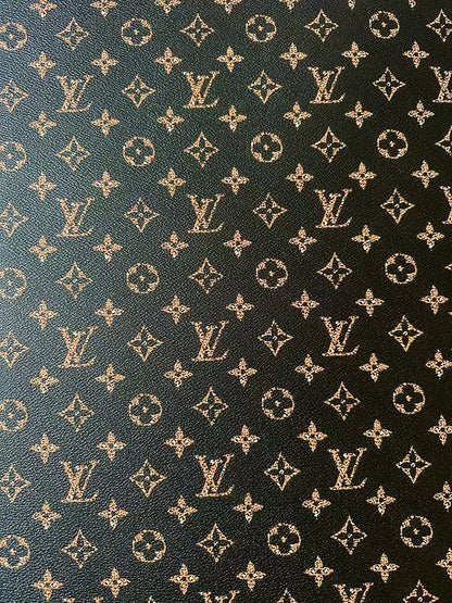 Craft Leopard LV Vinyl Leather For Handmade Sneaker,Upholstery,Furniture By Yard