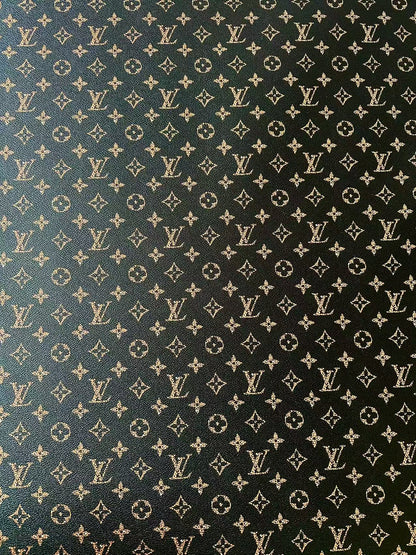 Craft Leopard LV Vinyl Leather For Handmade Sneaker,Upholstery,Furniture By Yard