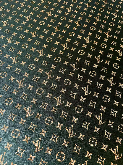 Craft Leopard LV Vinyl Leather For Handmade Sneaker,Upholstery,Furniture By Yard