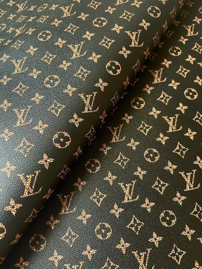 Craft Leopard LV Vinyl Leather For Handmade Sneaker,Upholstery,Furniture By Yard