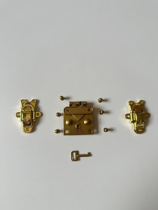 New Best Quality Small Gold Alloy Material LV Locks For Handmade Box ,Bag and Handicraft Goods
