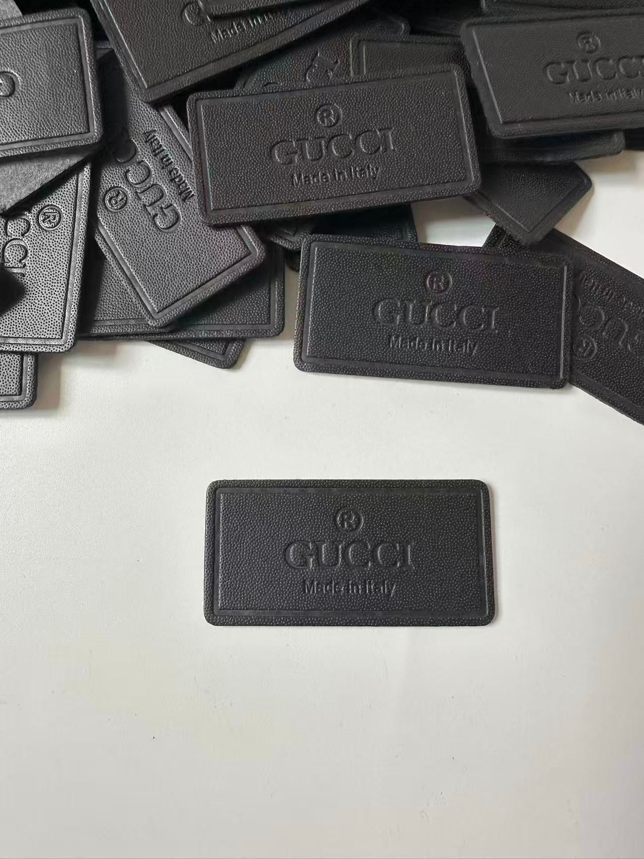 Craft Gucci Genuinely PU Leather Label Tag For Sewing Goods(Black)