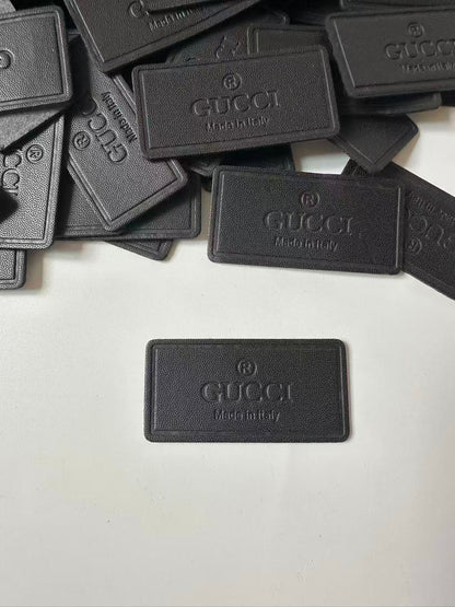 Craft Gucci Genuinely PU Leather Label Tag For Sewing Goods(Black)