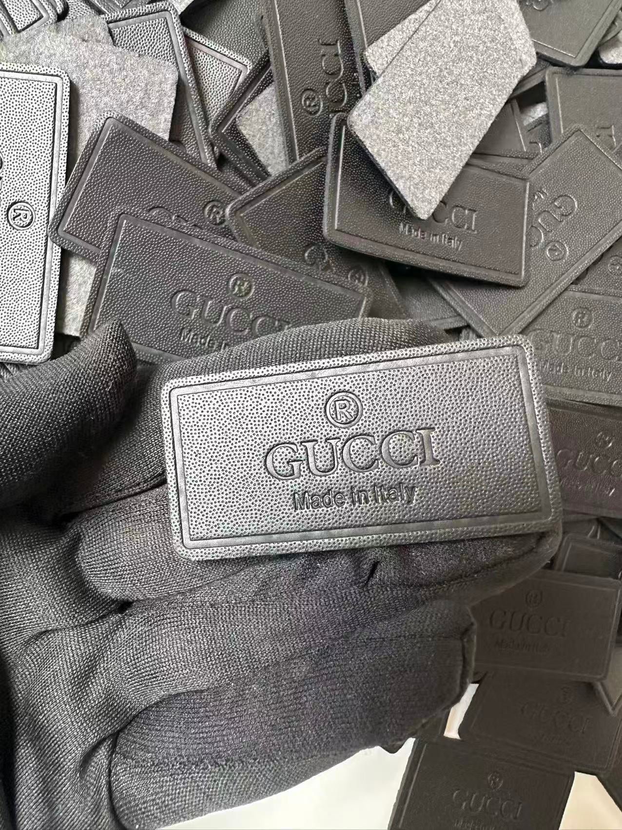 Craft Gucci Genuinely PU Leather Label Tag For Sewing Goods(Black)