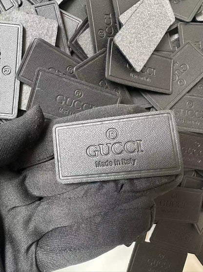Craft Gucci Genuinely PU Leather Label Tag For Sewing Goods(Black)