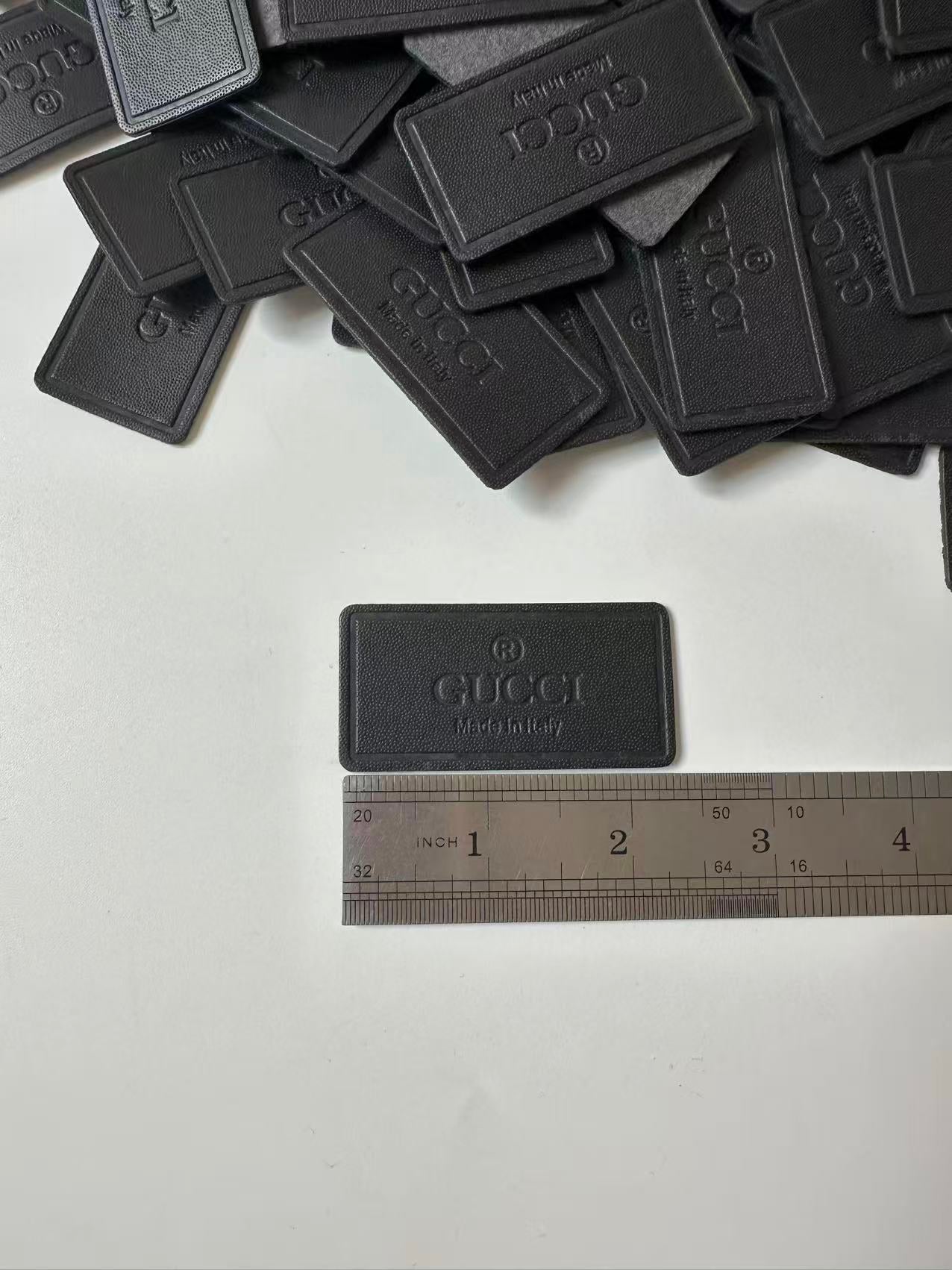 Craft Gucci Genuinely PU Leather Label Tag For Sewing Goods(Black)