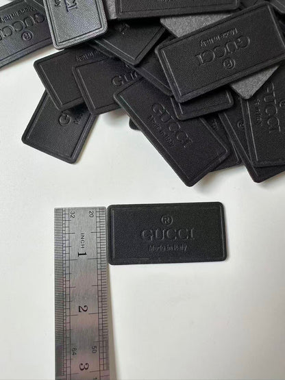 Craft Gucci Genuinely PU Leather Label Tag For Sewing Goods(Black)