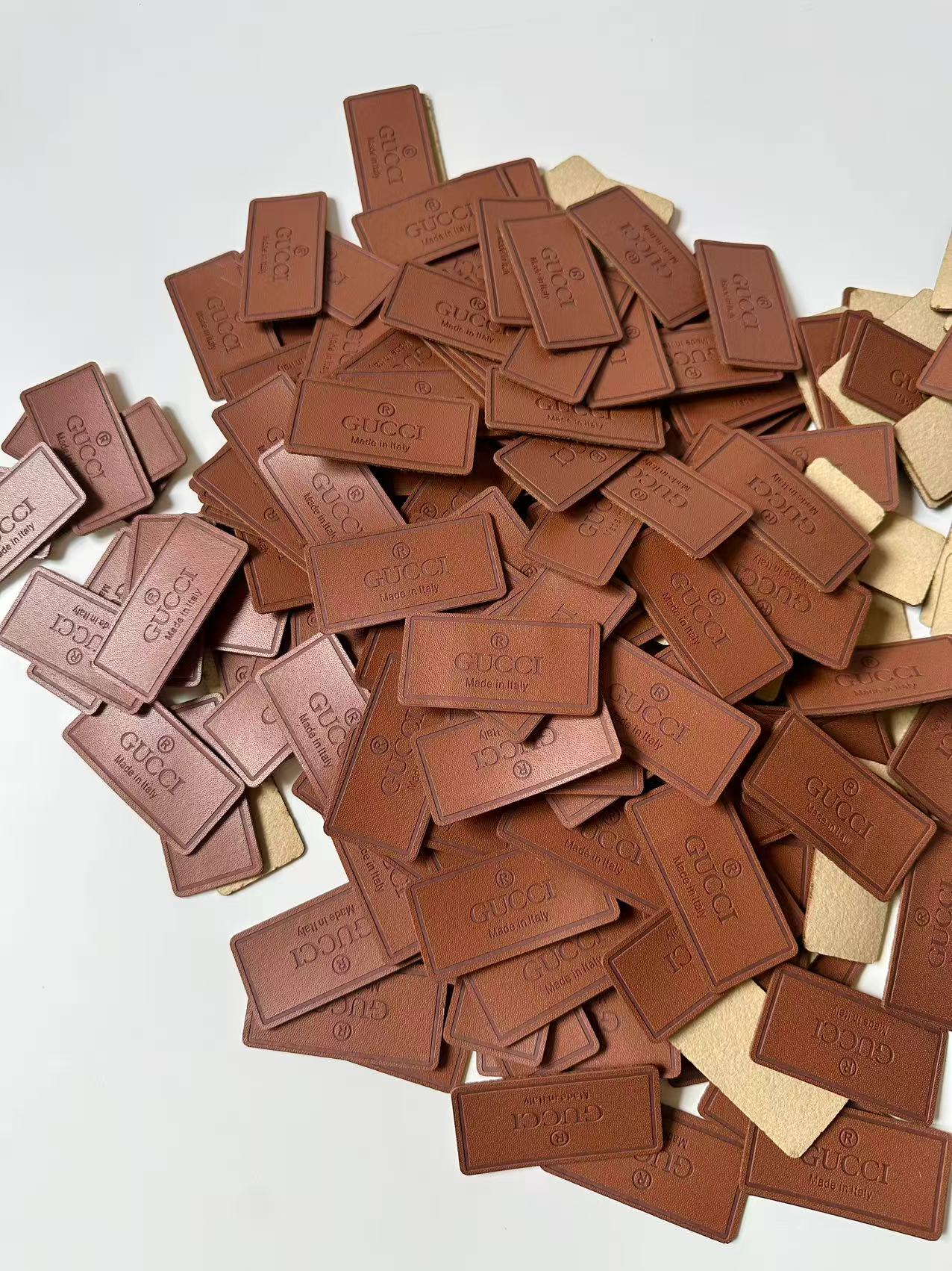 Craft Gucci Genuinely PU Leather Label Tag For Sewing Goods(Brown)