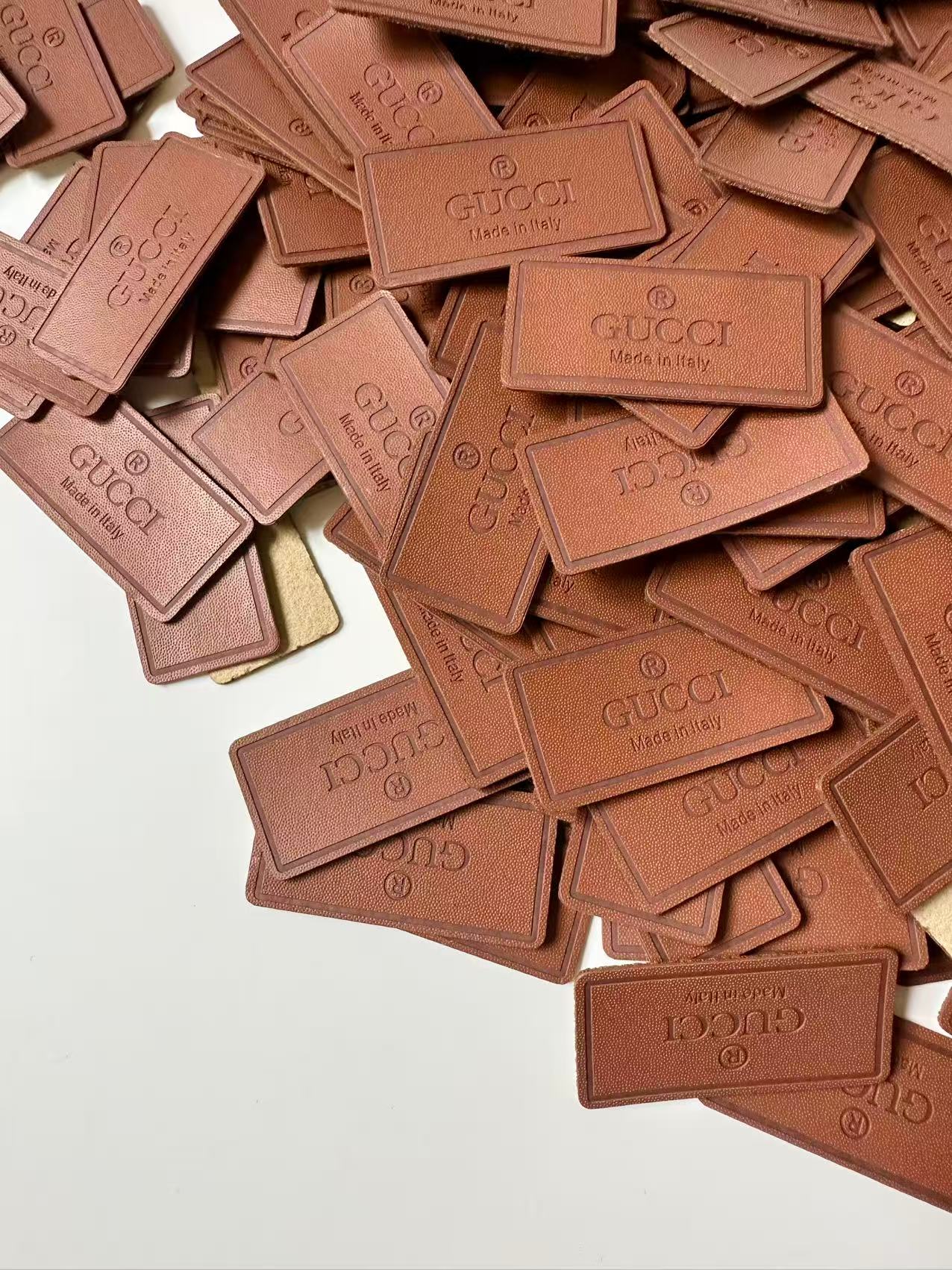 Craft Gucci Genuinely PU Leather Label Tag For Sewing Goods(Brown)