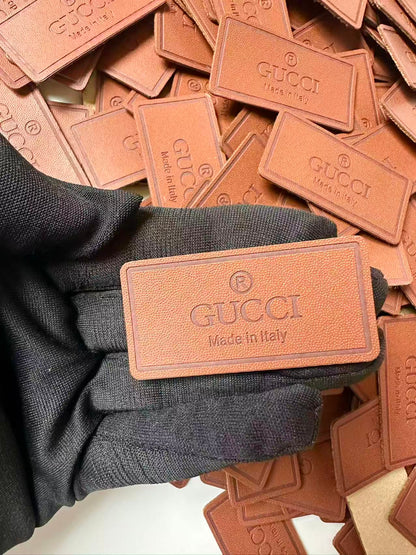 Craft Gucci Genuinely PU Leather Label Tag For Sewing Goods(Brown)