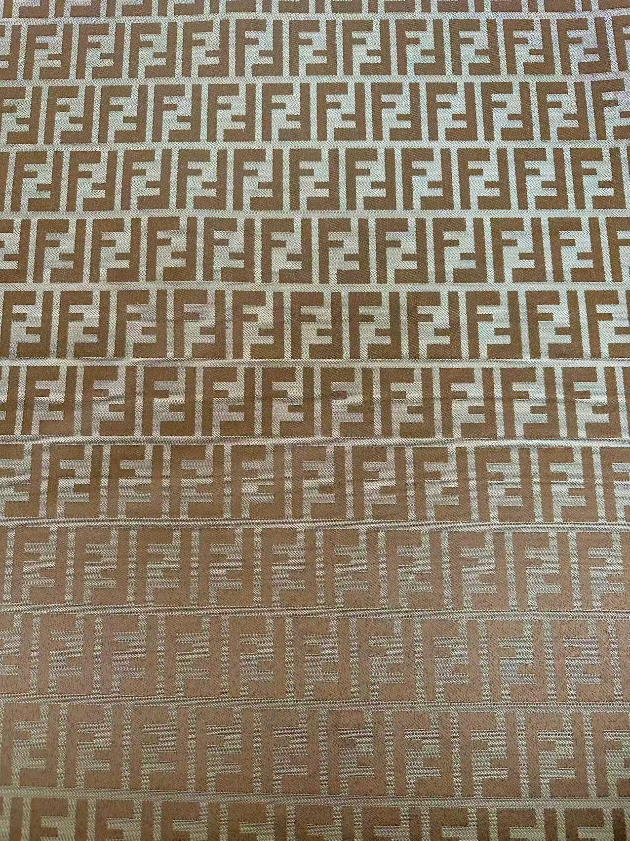 Classic Jacquard Cloth Fabric For Handmade Clothing ,Bags Fabric Shoes Fabric Hat Fabric By Yards(Tan)