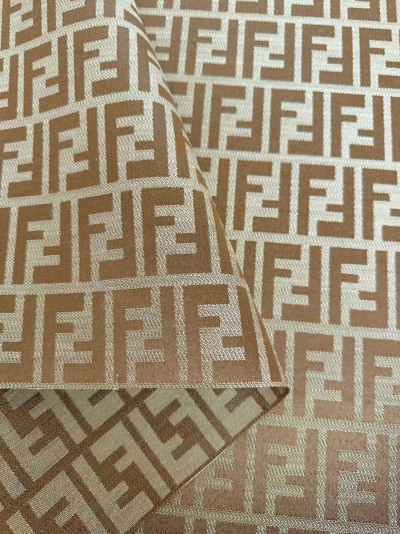 Classic Jacquard Cloth Fabric For Handmade Clothing ,Bags Fabric Shoes Fabric Hat Fabric By Yards(Tan)