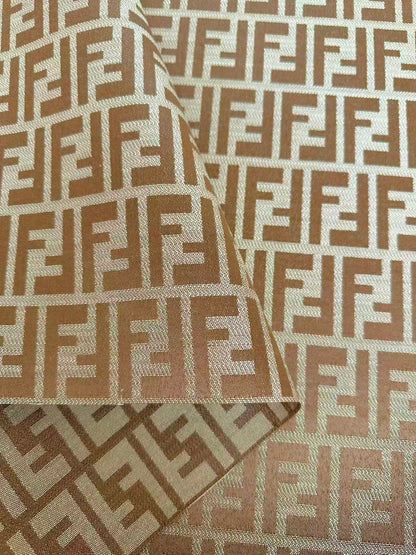 Classic Jacquard Cloth Fabric For Handmade Clothing ,Bags Fabric Shoes Fabric Hat Fabric By Yards(Tan)