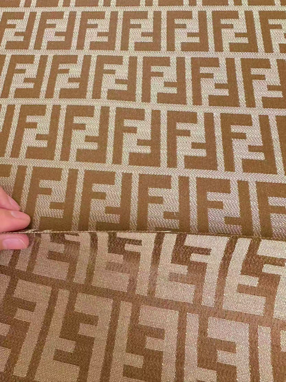 Classic Jacquard Cloth Fabric For Handmade Clothing ,Bags Fabric Shoes Fabric Hat Fabric By Yards(Tan)