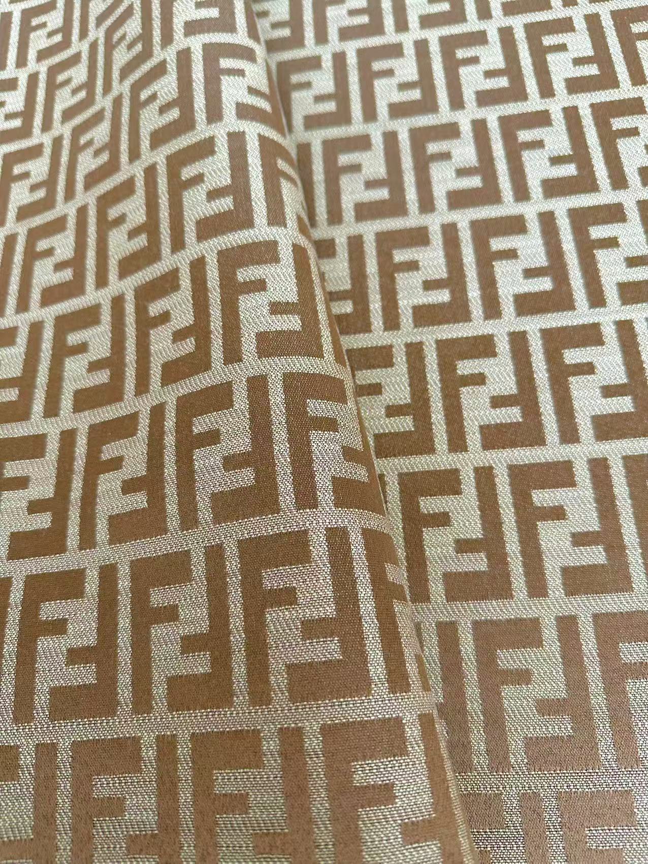 Classic Jacquard Cloth Fabric For Handmade Clothing ,Bags Fabric Shoes Fabric Hat Fabric By Yards(Tan)