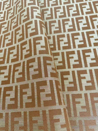 Classic Jacquard Cloth Fabric For Handmade Clothing ,Bags Fabric Shoes Fabric Hat Fabric By Yards(Tan)