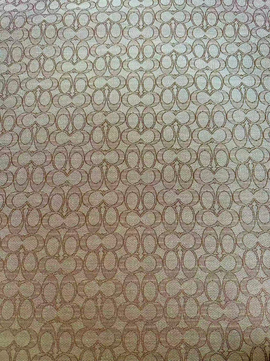 Classic Coach Jacquard Cloth Fabric For Handmade Clothing ,Bags ,Shoes Hat By Yards(Tan)