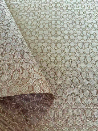 Classic Coach Jacquard Cloth Fabric For Handmade Clothing ,Bags ,Shoes Hat By Yards(Tan)
