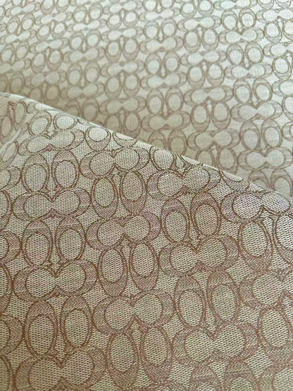 Classic Coach Jacquard Cloth Fabric For Handmade Clothing ,Bags ,Shoes Hat By Yards(Tan)