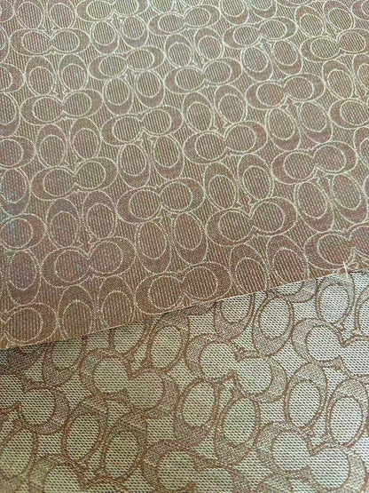 Classic Coach Jacquard Cloth Fabric For Handmade Clothing ,Bags ,Shoes Hat By Yards(Tan)
