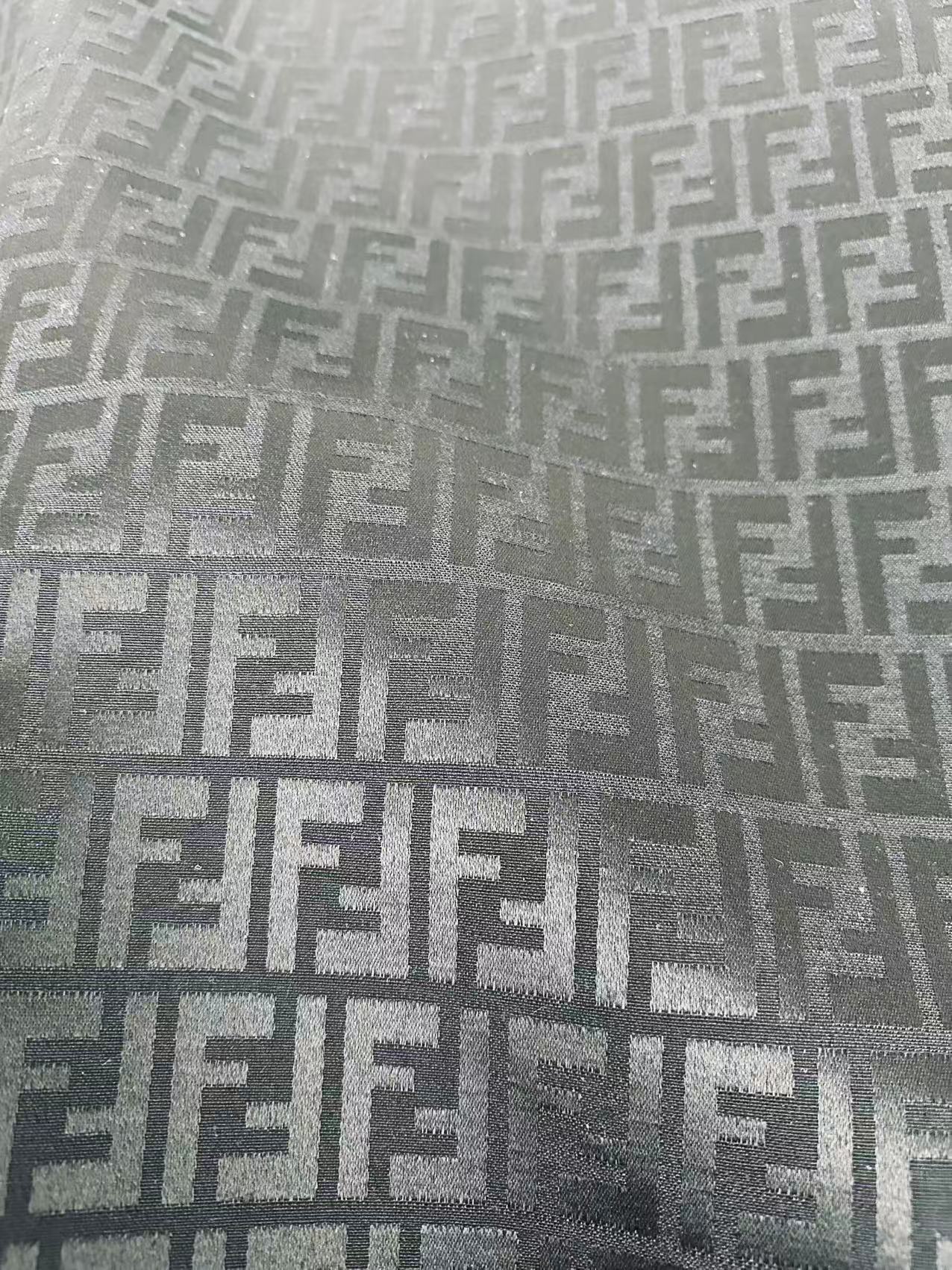 Classic Jacquard Cloth Fabric For Handmade Clothing ,Bags Fabric Shoes Fabric Hat Fabric By Yards(Black)