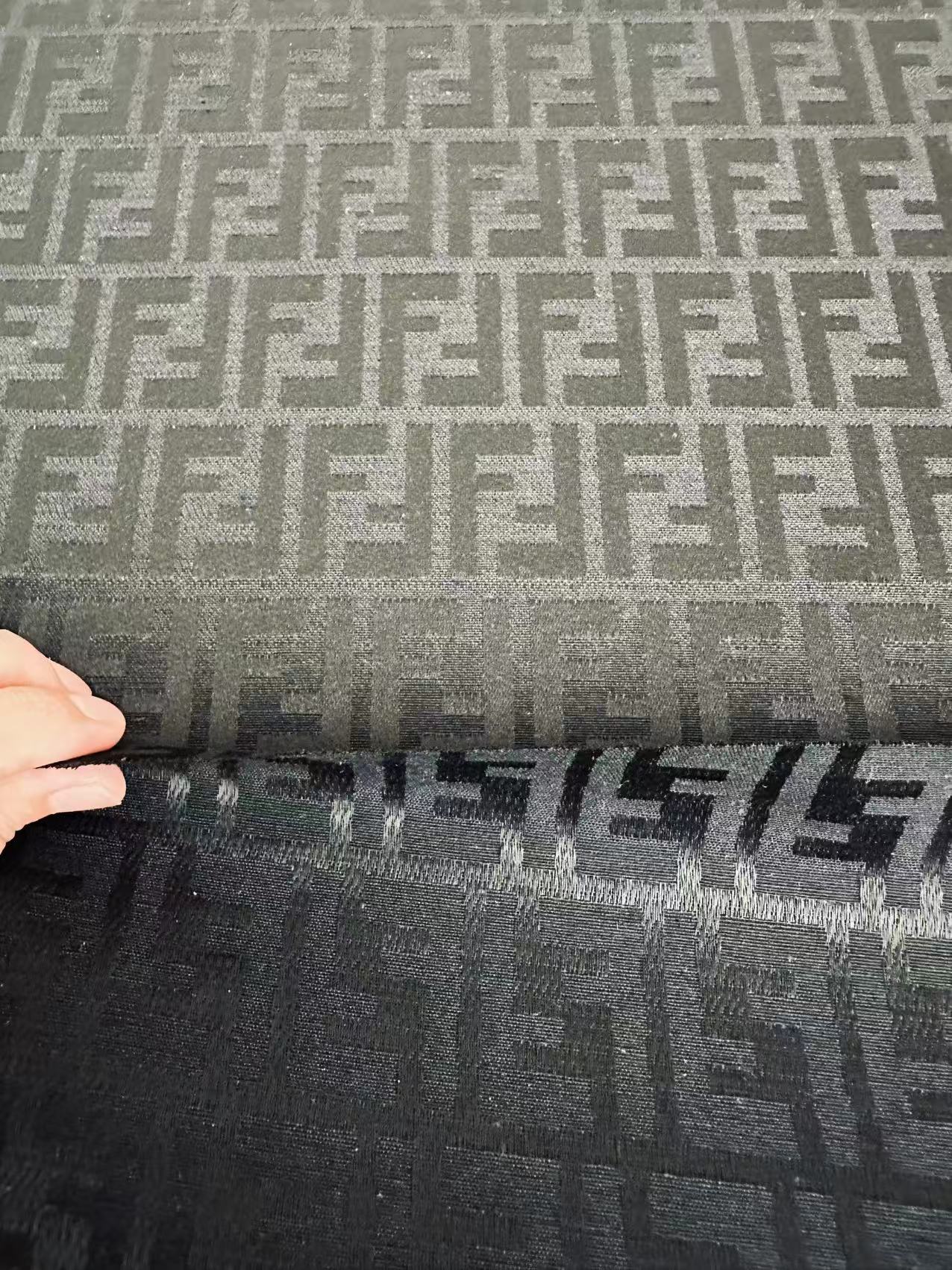 Classic Jacquard Cloth Fabric For Handmade Clothing ,Bags Fabric Shoes Fabric Hat Fabric By Yards(Black)