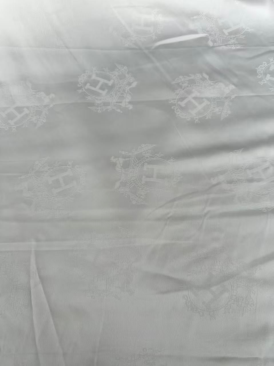 Craft Hermes White Silk Jacquard Cloth Fabric For Handmade Handicraft Goods