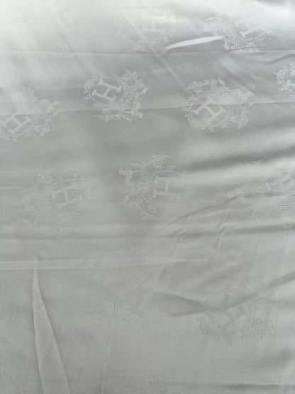 Craft Hermes White Silk Jacquard Cloth Fabric For Handmade Handicraft Goods