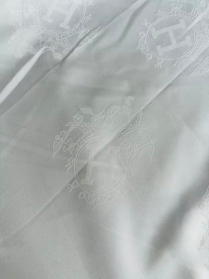 Craft Hermes White Silk Jacquard Cloth Fabric For Handmade Handicraft Goods