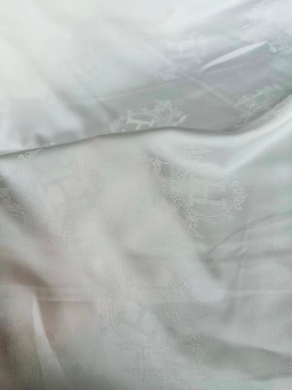 Craft Hermes White Silk Jacquard Cloth Fabric For Handmade Handicraft Goods