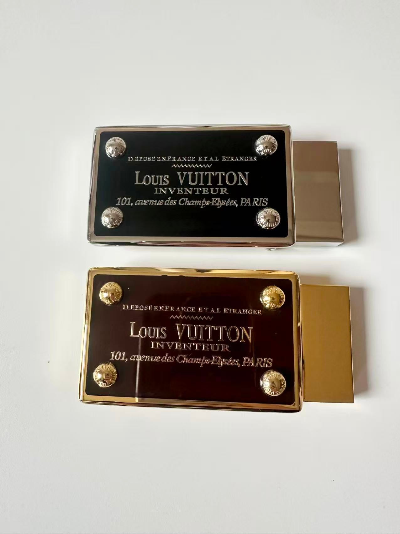 Craft 3.5CM Copper LV Belt Buckle For Handmade Change Belt