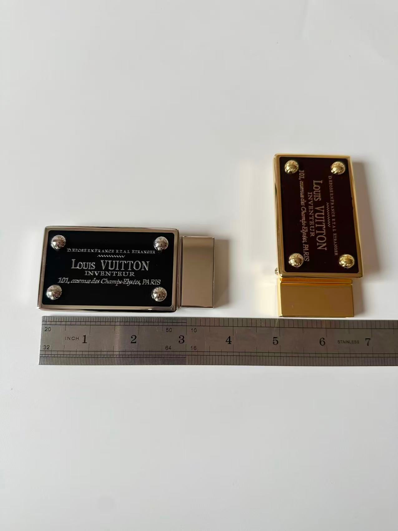 Craft 3.5CM Copper LV Belt Buckle For Handmade Change Belt