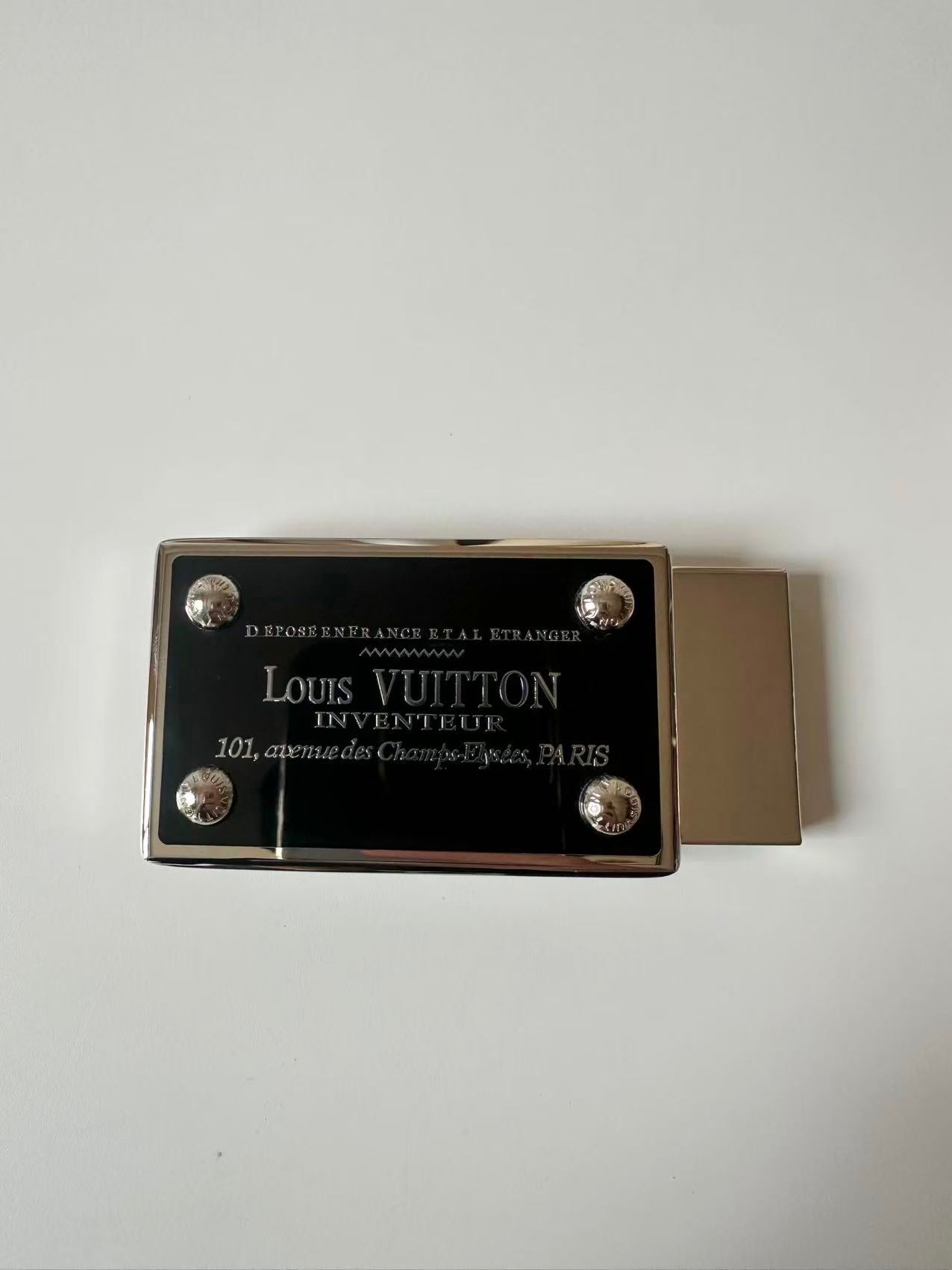 Craft 3.5CM Copper LV Belt Buckle For Handmade Change Belt