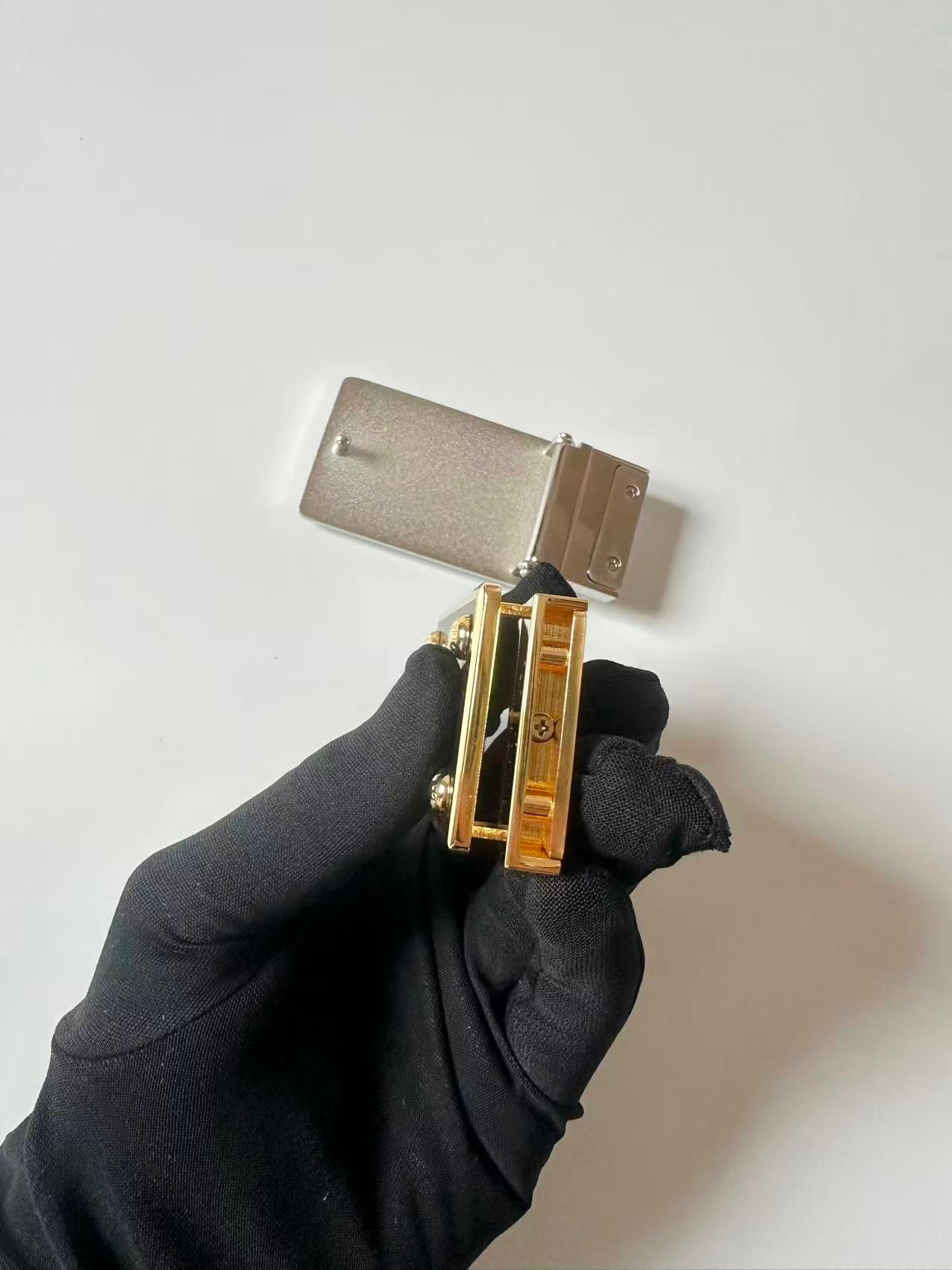 Craft 3.5CM Copper LV Belt Buckle For Handmade Change Belt