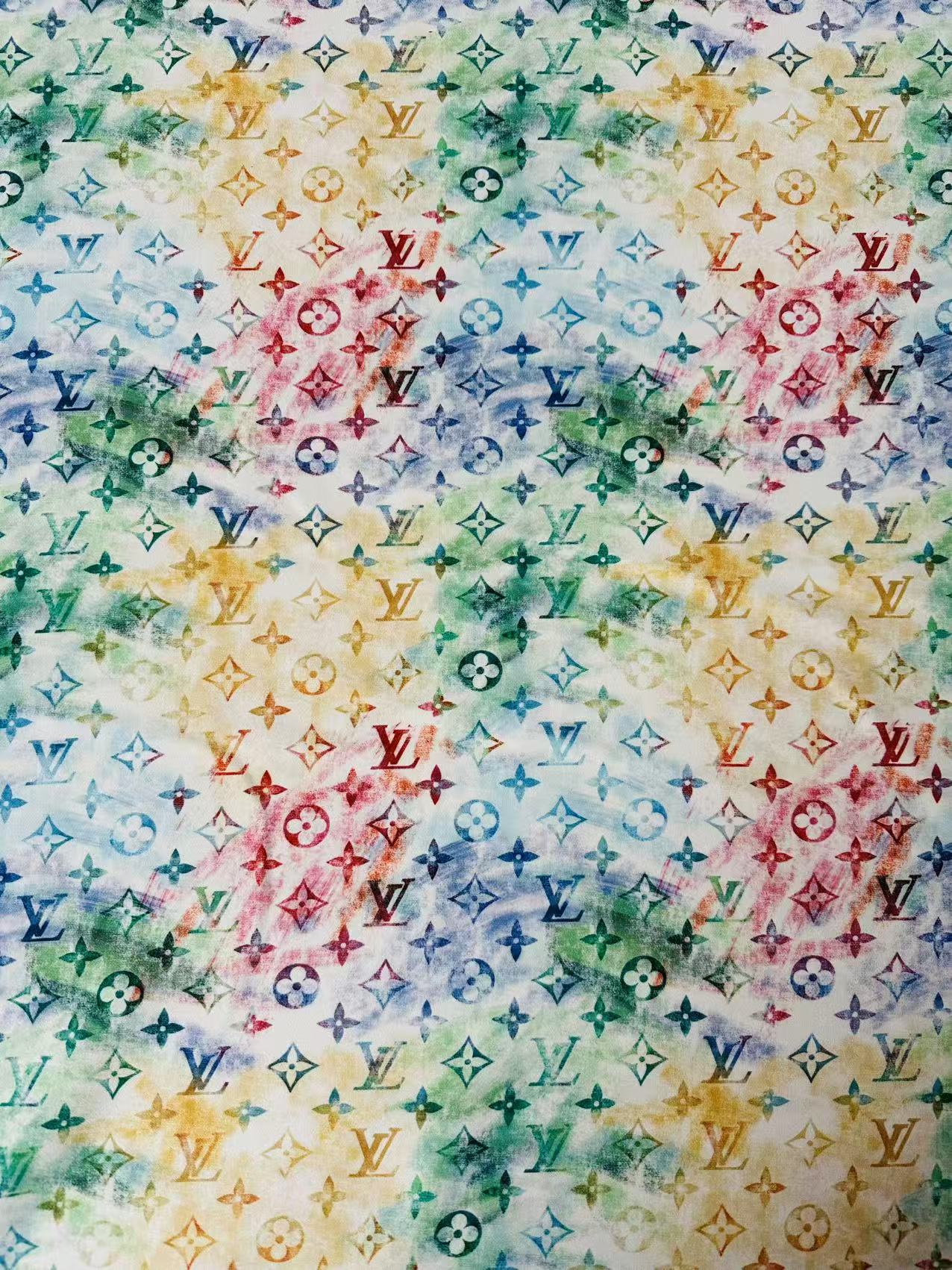 Craft Colorful Crayon LV Cotton With Polyester Cloth Fabric For DIY Handicraft Apparel