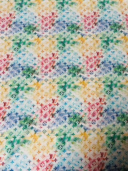 Craft Colorful Crayon LV Cotton With Polyester Cloth Fabric For DIY Handicraft Apparel
