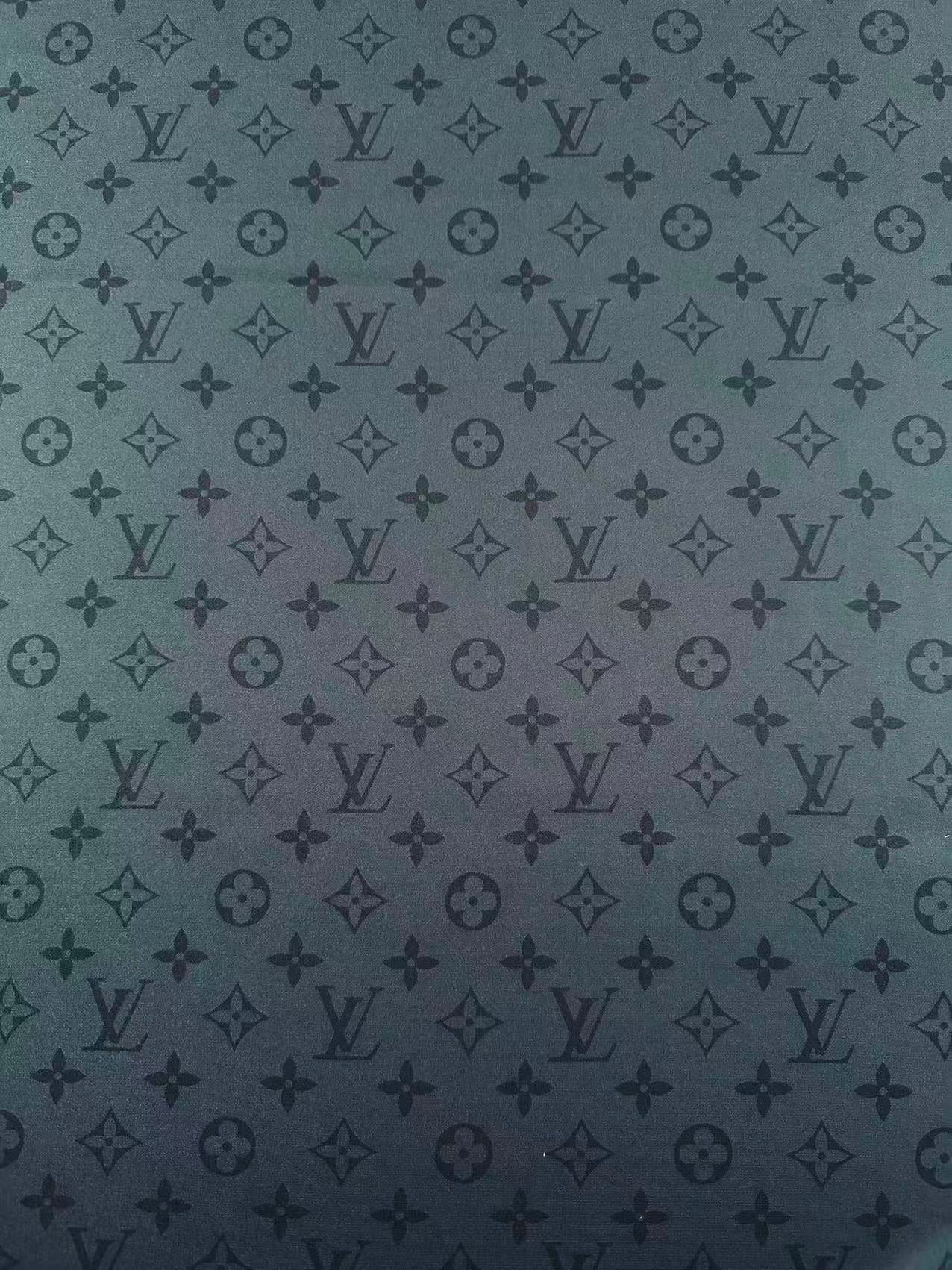 Craft LV Black Silk Printing Cloth Fabric For Handmade Handicraft Goods By Yard