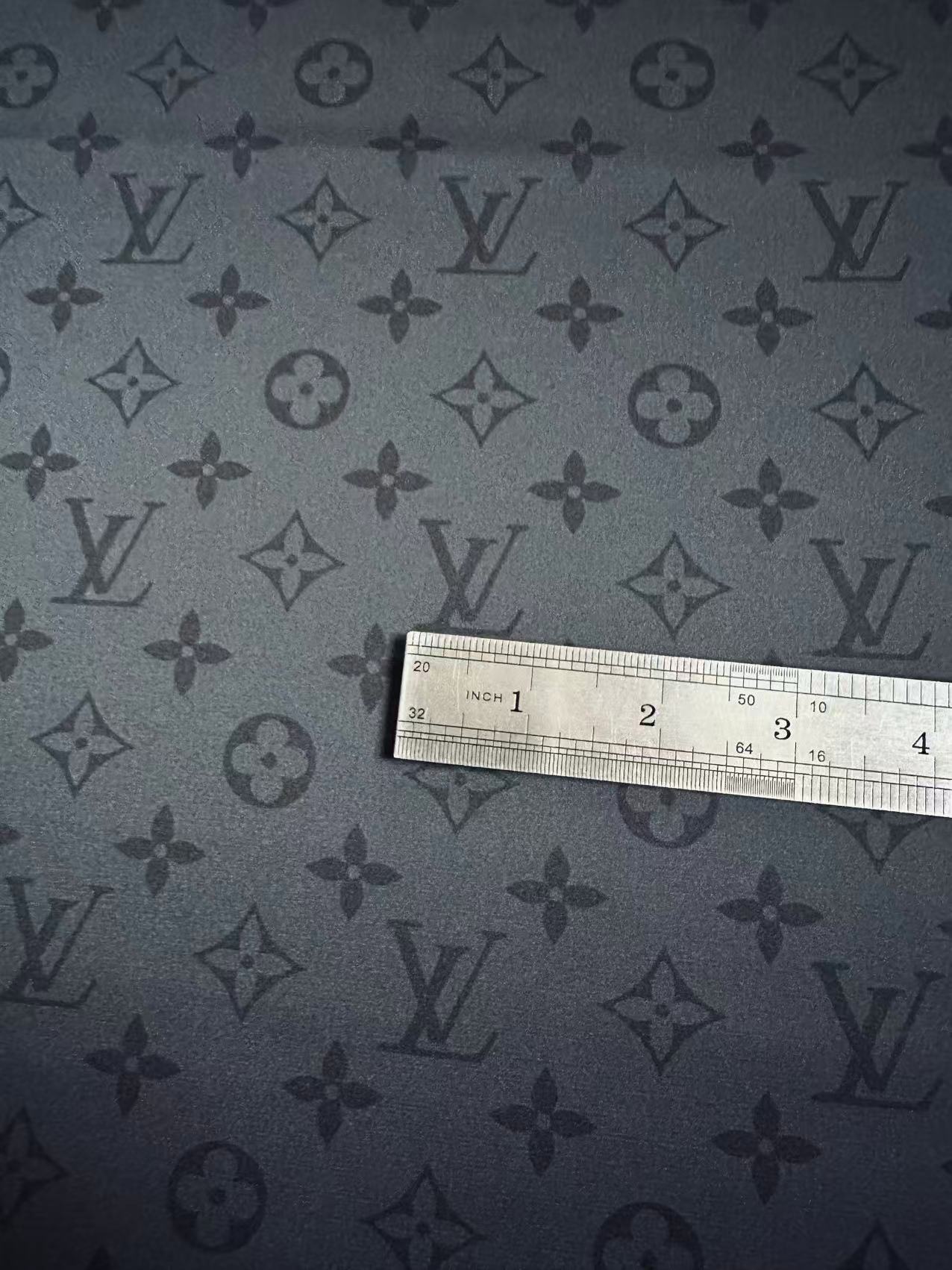 Craft LV Black Silk Printing Cloth Fabric For Handmade Handicraft Goods By Yard