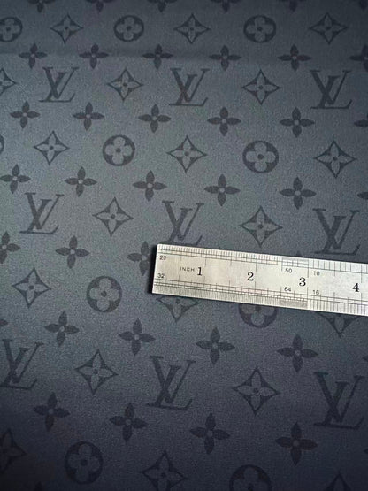 Craft LV Black Silk Printing Cloth Fabric For Handmade Handicraft Goods By Yard