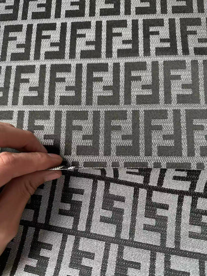 Classic Jacquard Cloth Fabric For Handmade Clothing ,Bags Fabric Shoes Fabric Hat Fabric By Yards(Gray)