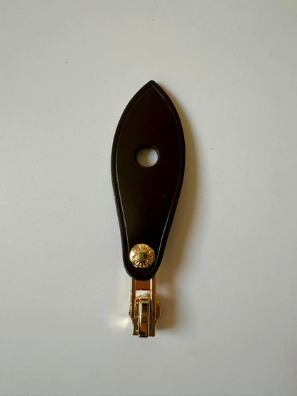 Classic Genuine Leather LV #5 Zipper Head For Handmade Bag Handicraft Goods(Dark Brown)