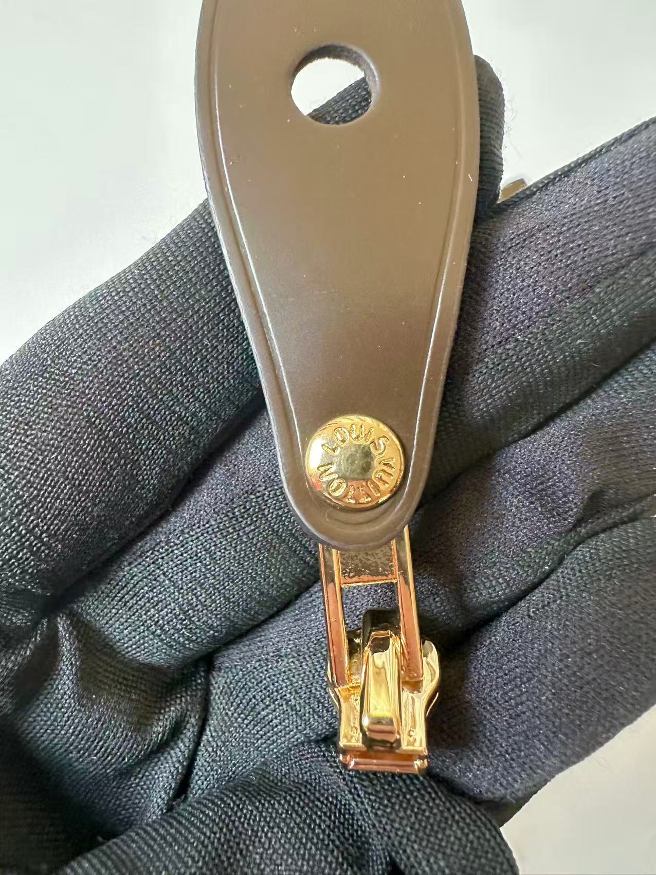 Classic Genuine Leather LV #5 Zipper Head For Handmade Bag Handicraft Goods(Dark Brown)