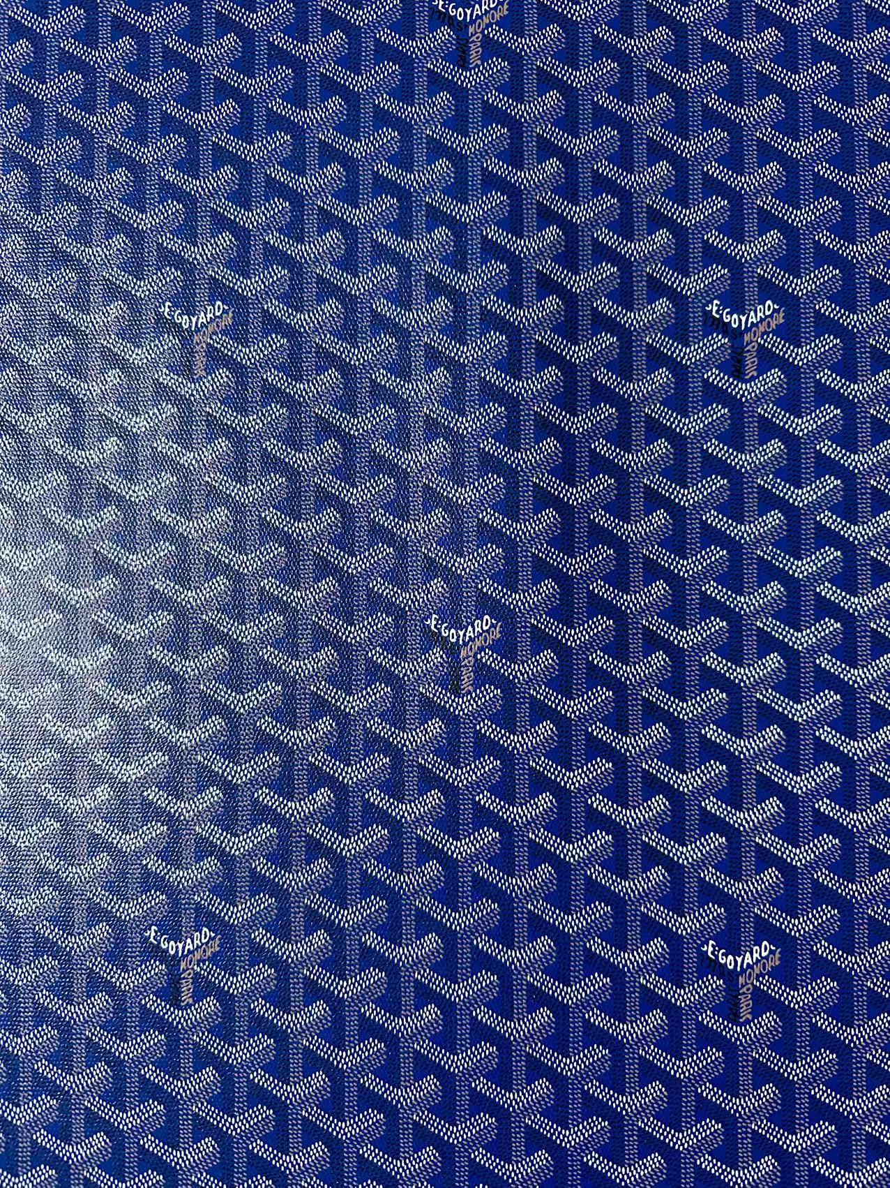 Original Goyard Best Quality Leather For Handmade Bag ,Furniture Handicraft By Yard(Navy Blue)