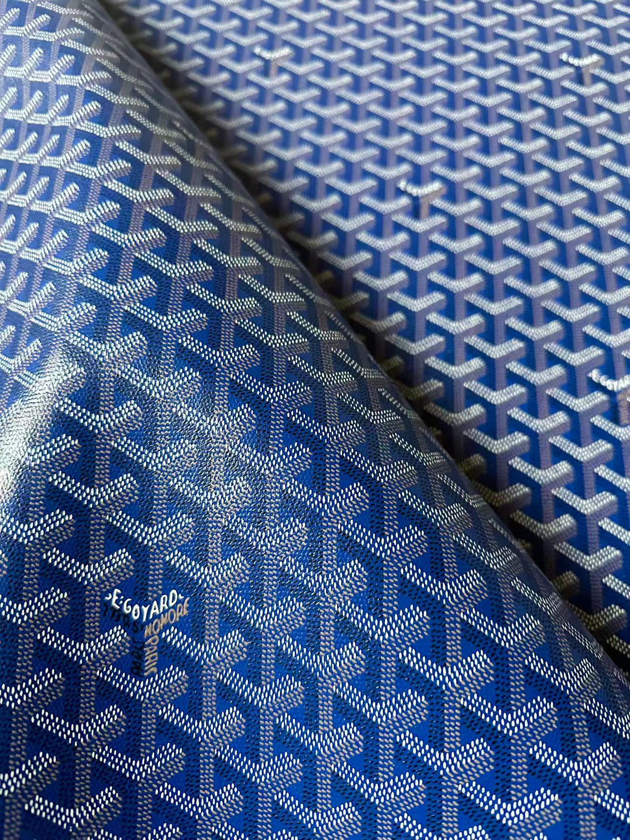 Original Goyard Best Quality Leather For Handmade Bag ,Furniture Handicraft By Yard(Navy Blue)