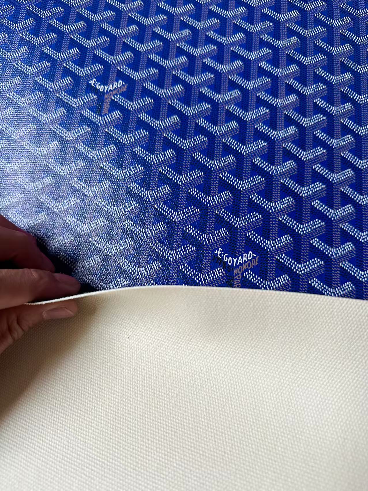 Original Goyard Best Quality Leather For Handmade Bag ,Furniture Handicraft By Yard(Navy Blue)