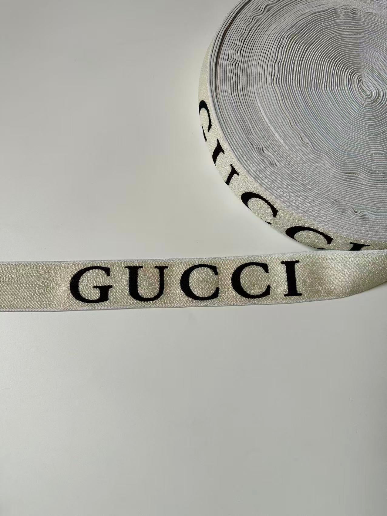 Fashion Gucci Coating Straps ,Elastic Jacquard Ribbon For Handicraft Goods (White)