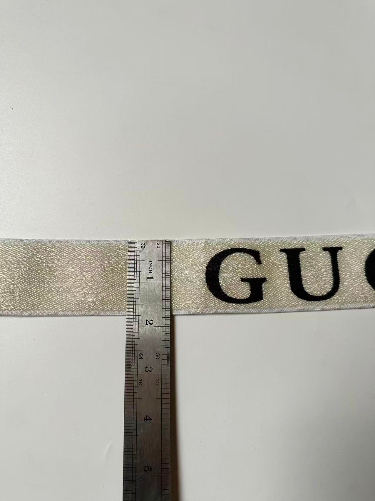 Fashion Gucci Coating Straps ,Elastic Jacquard Ribbon For Handicraft Goods (White)