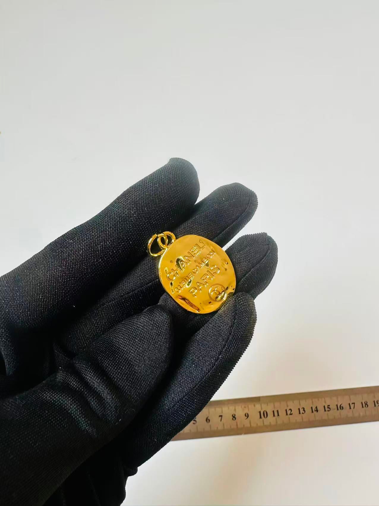 Craft 30MM Gold Medal Chanel Metal Pendant Accessory For Handmade DIY Goods