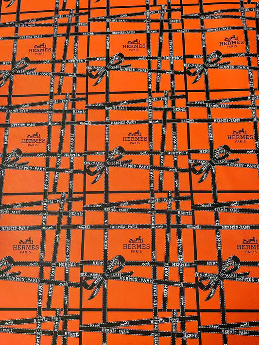 Fashion Hermes With Bow Design Leather Fabric For Handmade Shoes, Upholstery Goods By Yard